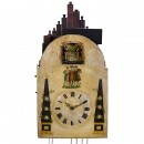 Black Forest Flute Clock with 2 Moving Figures, 1841