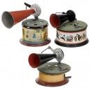 3 Small Toy Gramophones, c. 1925