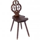 Swiss Chair with Musical Movement, c. 1900