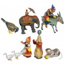 6 German Tin Toys, c. 1950-60