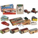 Lot of German Schuco Vehicles and Parts, c. 1950-60