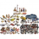 6 Boxes with Tin Toy Parts c. 1950-60