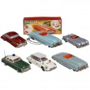 6 German Toy Cars, c. 1950-60