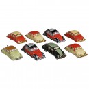 8 VW Beetle Penny-Toy Cars, c. 1950