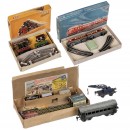 3 Tin Toy Train Sets, c. 1955