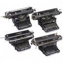 4 German Typewriters with Extra-Wide Carriages, c. 1930