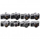 8 Japanese 35mm Reflex Cameras