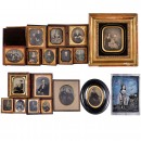 Lot of Daguerreotypes and Ambrotypes, 1850 onwards
