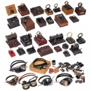 Group of Detector Radios, Headphones and Accessories, 1920–30