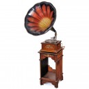 Horn Gramophone with Base Cabinet, c. 1920