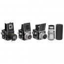 2 Primarflex Cameras, Primar-Reflex II and a Lens