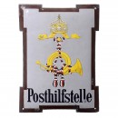 Enamel Sign Posthilfstelle, c. 1900