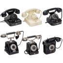 6 German Dial Telephones