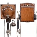 2 French Wall Telephones, c. 1910