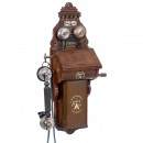 L.M. Ericsson Model AB 650 Wall Telephone, 1895