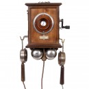 German Wall-mounted Model M 1900 Telephone, c. 1900