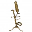 Early Brass Compound Microscope by Dellebarre, 1790