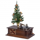 Gramophone with Revolving Christmas Tree Stand, c. 1910.