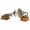 Two Horn Gramophones, c. 1910