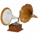 English Horn Gramophone, c. 1910