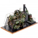 Large Working Model of a Two-Cylinder Overtype Steam Engine with