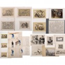 20 Prints and Drawings of Market Traders and Showmen