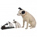 3 His Master's Voice Nipper Figures