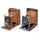 2 Deluxe Plate Cameras 9 x 12 cm, c. 1930