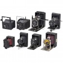 6 Small Plate Cameras and 2 Rollfilm Cameras