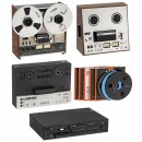 3 Tape Recorders, a Cassette Recorder and Tape Reels