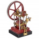 Working Model of an Oscillating Single-Cylinder Steam Engine