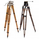 2 Wood Tripods for Film Cameras, c. 1925-1935