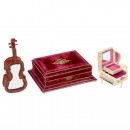 3 Musical Jewelry Boxes and a Selection of Costume Jewelry