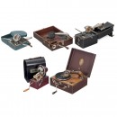 5 Small Portable Gramophones, c. 1925