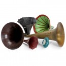 6 Gramophone or Phonograph Horns, c. 1900–20