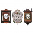 3 Black Forest Wall Clocks