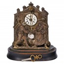 Viennese ‘Double Zappler’ Miniature Table Clock, c. 1850