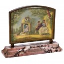 Swiss Novelty Automaton Picture Clock by Trianon, c. 1920
