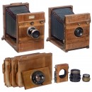 View Camera Set with 5 Lenses, c. 1918-30
