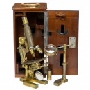 Heavy Brass Microscope by Carl Zeiss, c. 1890