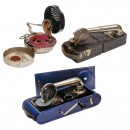 3 Miniature Portable Gramophones