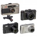 Leica Minilux and 3 Lumix/Leica Digi Cameras