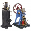 Live-Steam Model of a Single-Cylinder Vertical Steam Engine with
