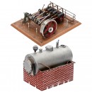 Live-Steam Triple-Cylinder Vertical Steam Engine, c. 1960