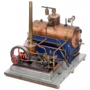 Horizontal Steam Engine with Boiler, c. 1930