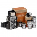 Contaflex TLR Camera with 6 Interchangeable Lenses and Accessori