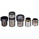 5 Lenses for Askania Universal Cameras, c. 1940-50
