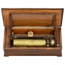 Cylinder Musical Box with Patented Winding Mechanism by E. Karre