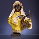 Musical Automaton Bust of an Ethiopian Lyre-Player by Gustave Vi