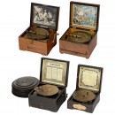 4 Disc Musical Boxes, c. 1900